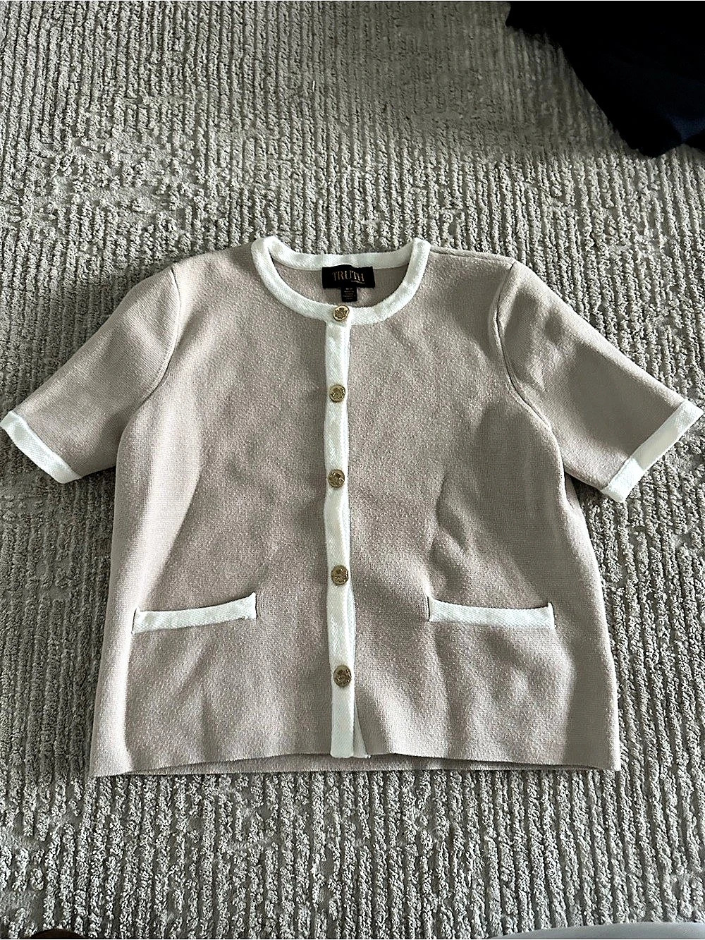 Truth by Republic White Button Front Top